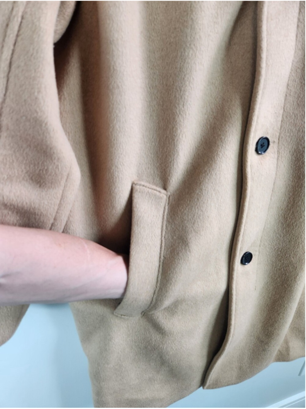 Abercrombie & Fitch Men's Size Large Tall Tan Wool Blend Work Coat Professional - Picture 3 of 16